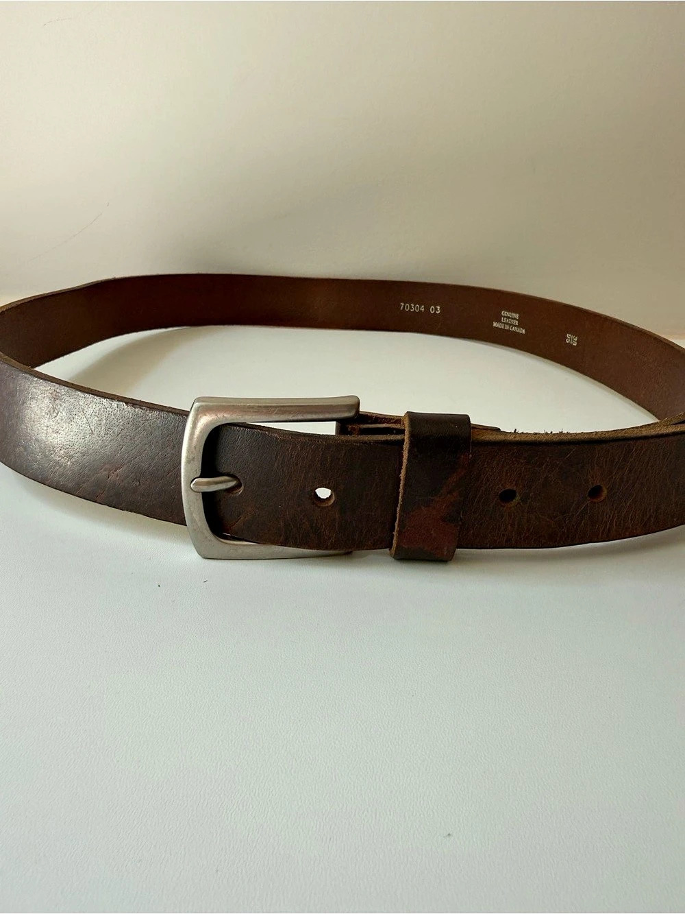 Leather Belt in Brown Size 38
